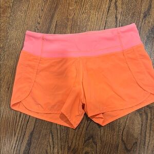 Women's Orange and Pink Athletic Shorts Lululemon size6